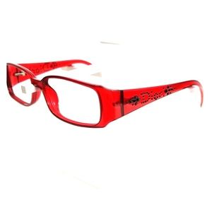 CHRISTIAN DIOR Red Jeweled Eyeglass Frames RX